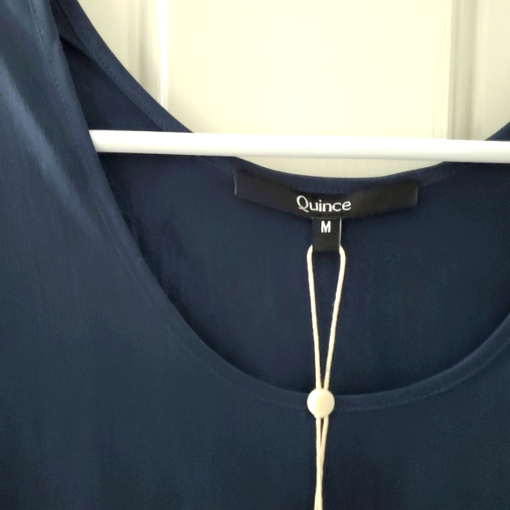 🔆 Quince 100% Washable Silk Pajama Tank, Indigo Blue (M) - Picture 5 of 11